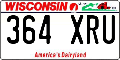 WI license plate 364XRU