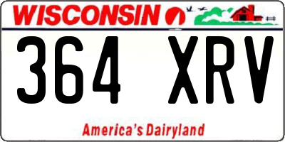 WI license plate 364XRV