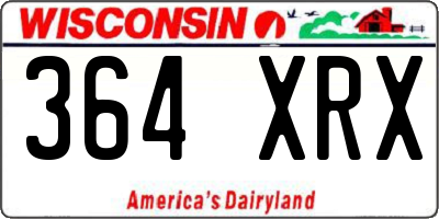 WI license plate 364XRX