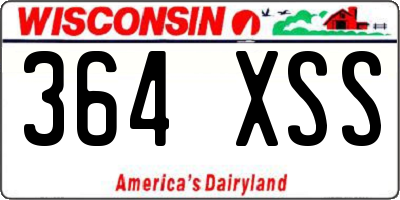 WI license plate 364XSS