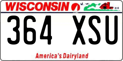 WI license plate 364XSU