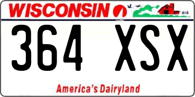 WI license plate 364XSX