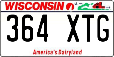 WI license plate 364XTG