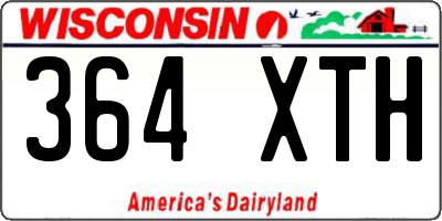 WI license plate 364XTH