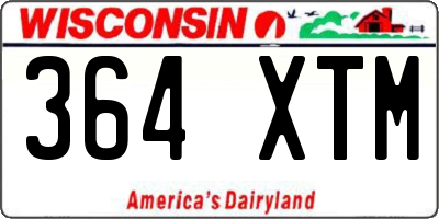 WI license plate 364XTM