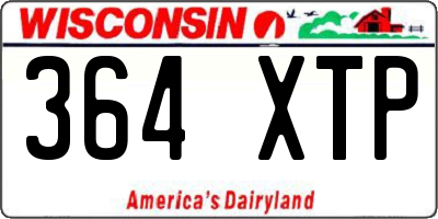 WI license plate 364XTP