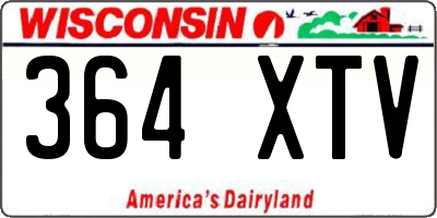 WI license plate 364XTV