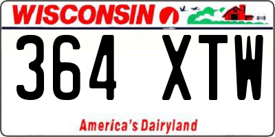 WI license plate 364XTW