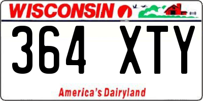 WI license plate 364XTY