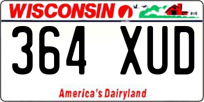 WI license plate 364XUD