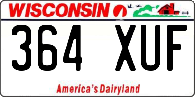 WI license plate 364XUF
