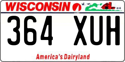 WI license plate 364XUH