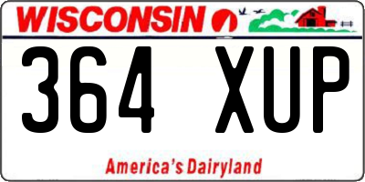 WI license plate 364XUP