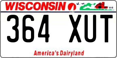 WI license plate 364XUT