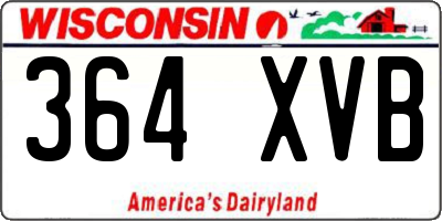 WI license plate 364XVB