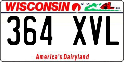 WI license plate 364XVL