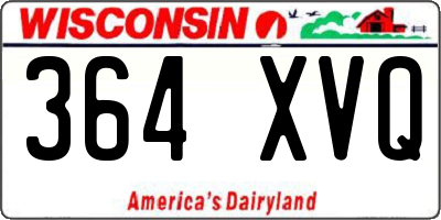 WI license plate 364XVQ