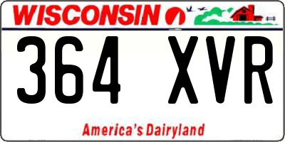 WI license plate 364XVR