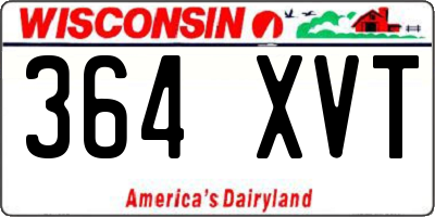 WI license plate 364XVT