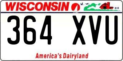 WI license plate 364XVU
