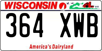 WI license plate 364XWB