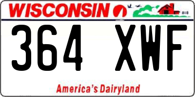 WI license plate 364XWF