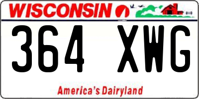 WI license plate 364XWG