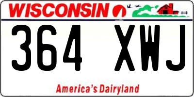 WI license plate 364XWJ