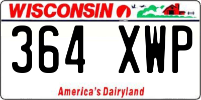 WI license plate 364XWP