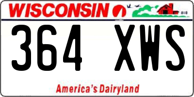 WI license plate 364XWS