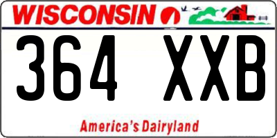 WI license plate 364XXB