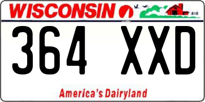 WI license plate 364XXD