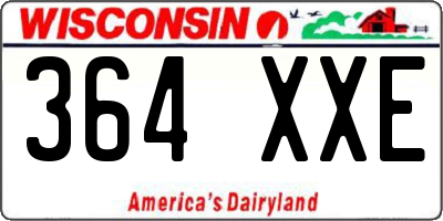 WI license plate 364XXE