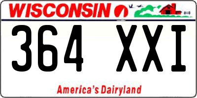 WI license plate 364XXI