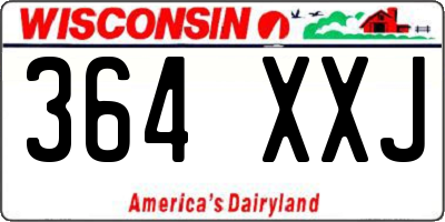 WI license plate 364XXJ
