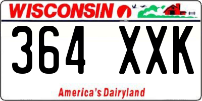 WI license plate 364XXK