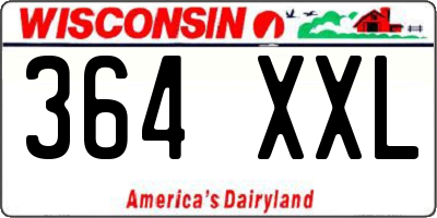 WI license plate 364XXL