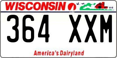 WI license plate 364XXM