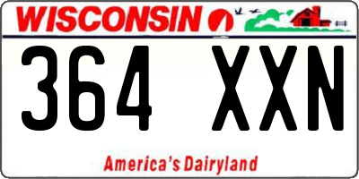WI license plate 364XXN