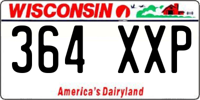 WI license plate 364XXP