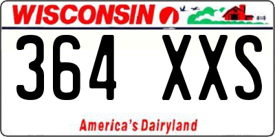WI license plate 364XXS
