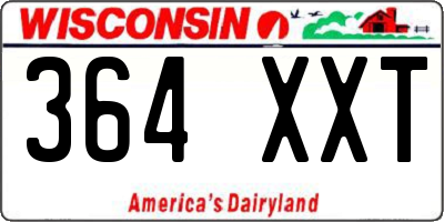 WI license plate 364XXT