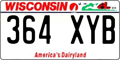 WI license plate 364XYB