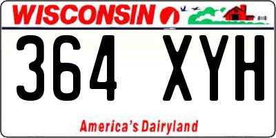 WI license plate 364XYH