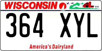 WI license plate 364XYL