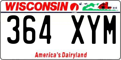 WI license plate 364XYM