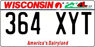 WI license plate 364XYT
