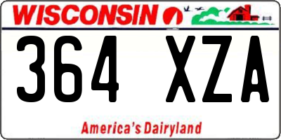 WI license plate 364XZA