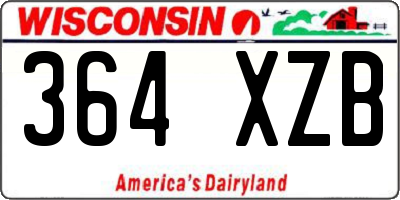 WI license plate 364XZB