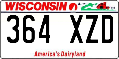 WI license plate 364XZD